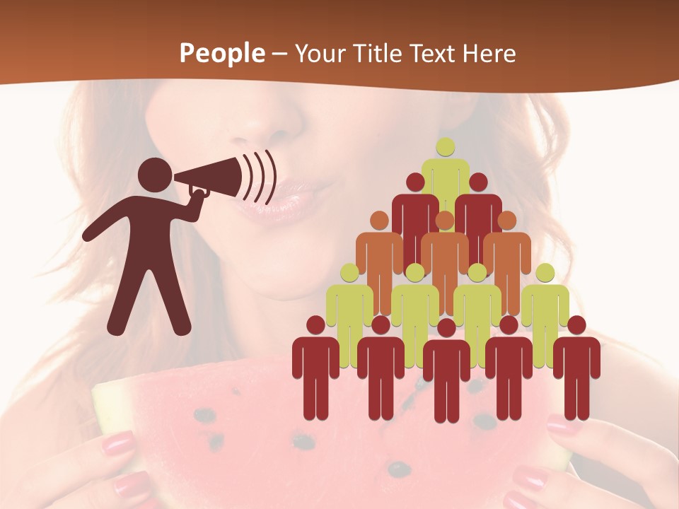 Attractive Person Green PowerPoint Template