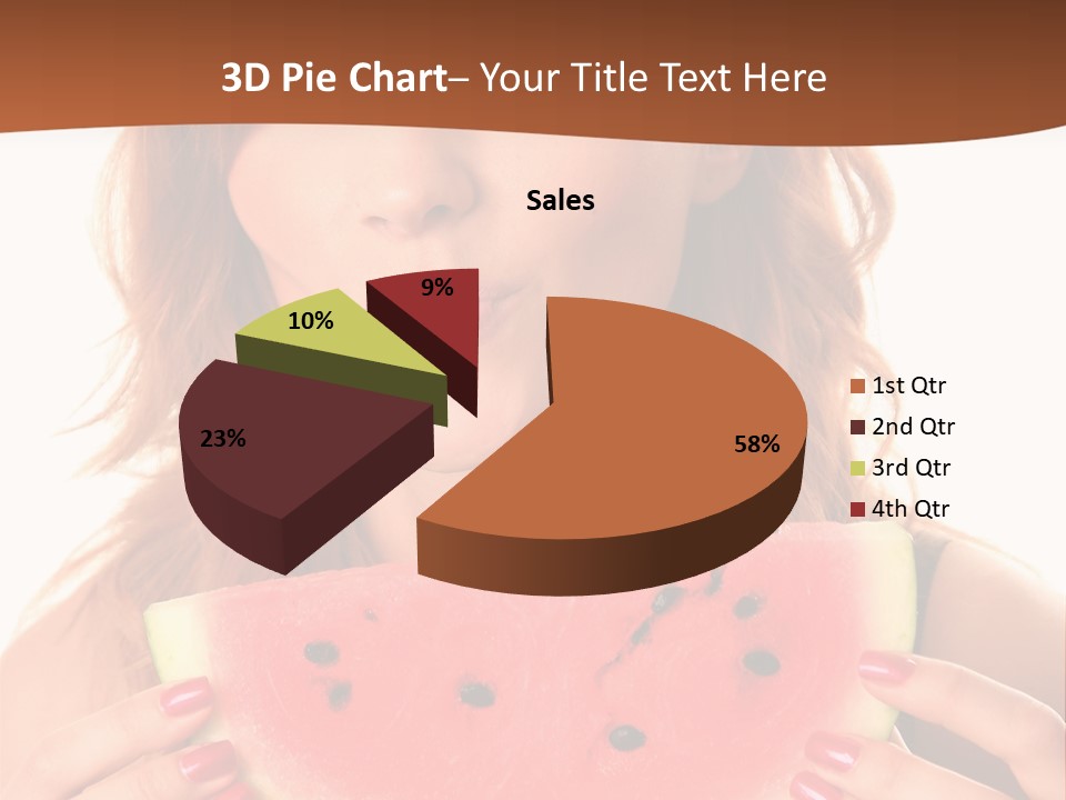 Attractive Person Green PowerPoint Template