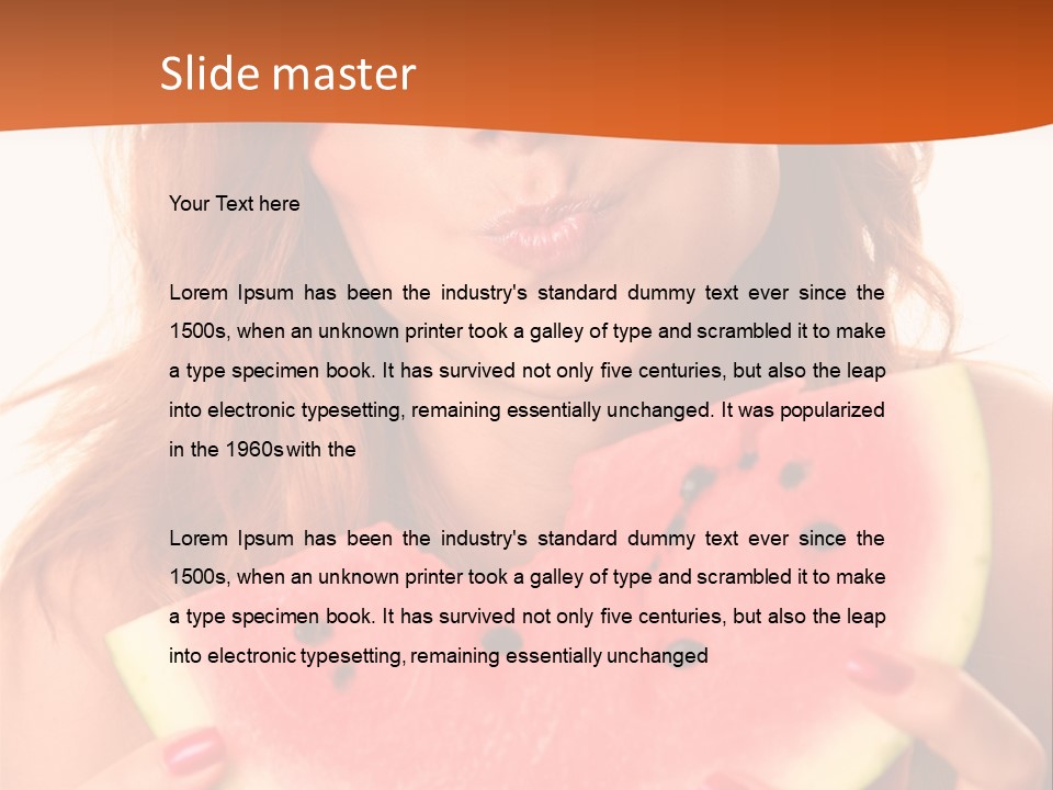 Juicy White Sweet PowerPoint Template