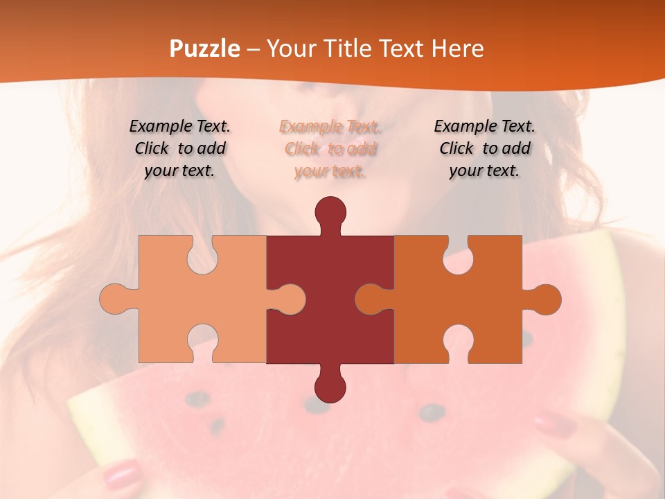 Juicy White Sweet PowerPoint Template