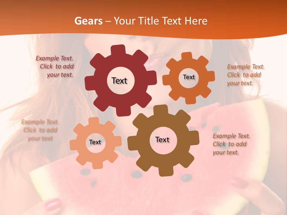 Juicy White Sweet PowerPoint Template