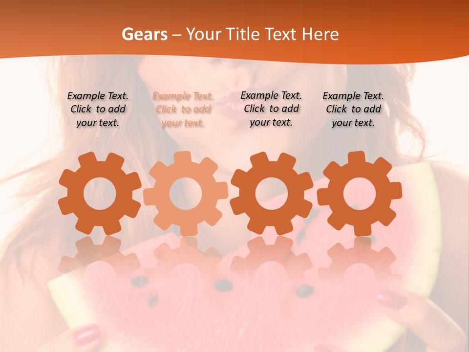 Juicy White Sweet PowerPoint Template