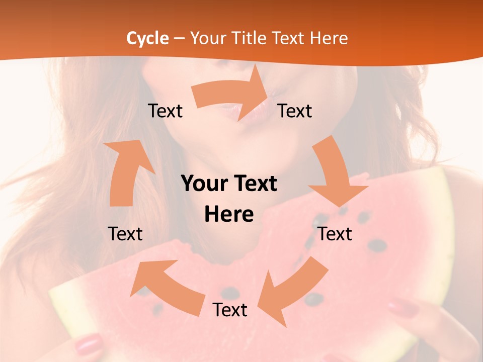 Juicy White Sweet PowerPoint Template