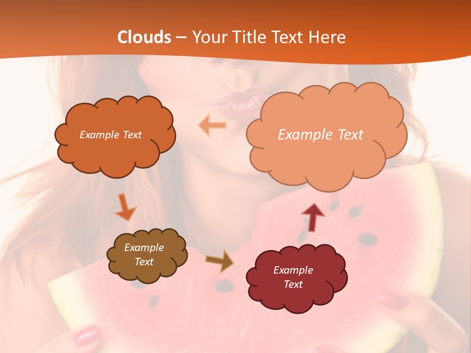 Juicy White Sweet PowerPoint Template