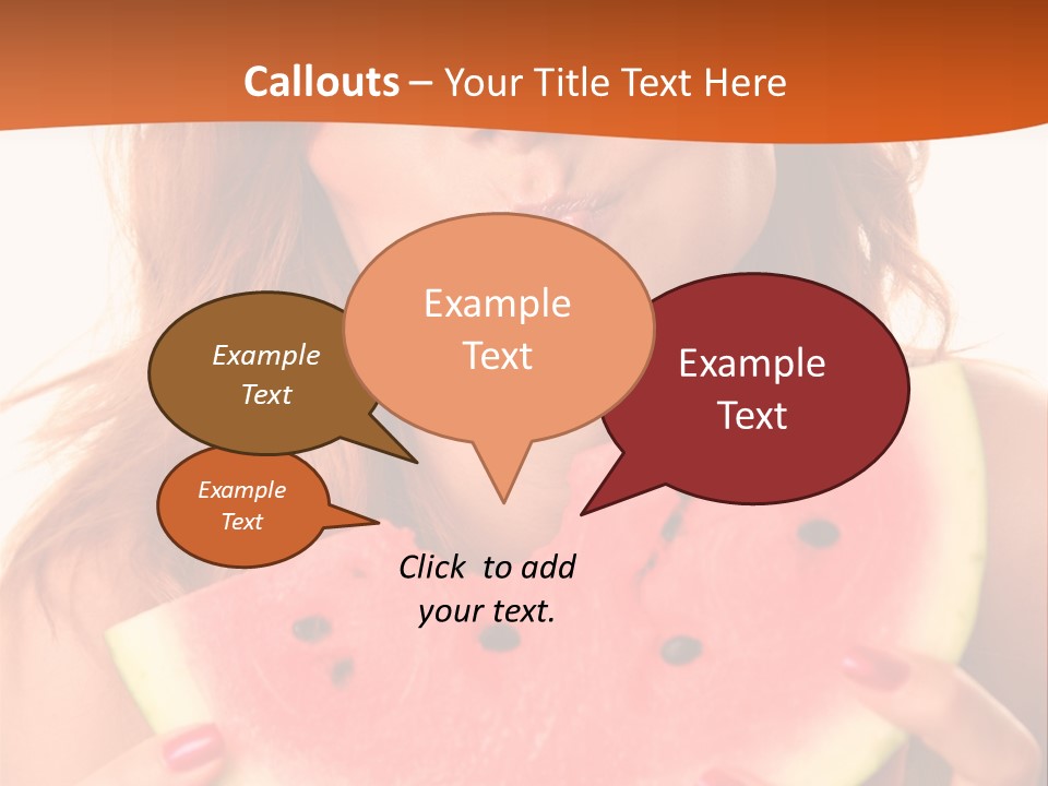 Juicy White Sweet PowerPoint Template