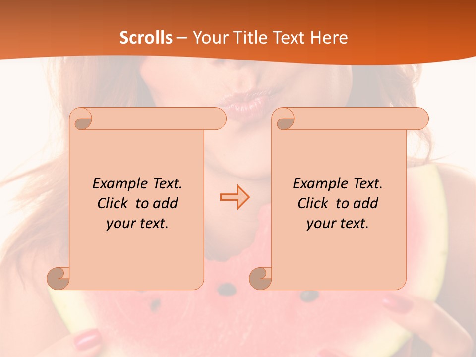 Juicy White Sweet PowerPoint Template