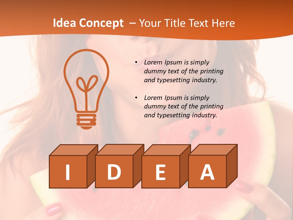 Juicy White Sweet PowerPoint Template