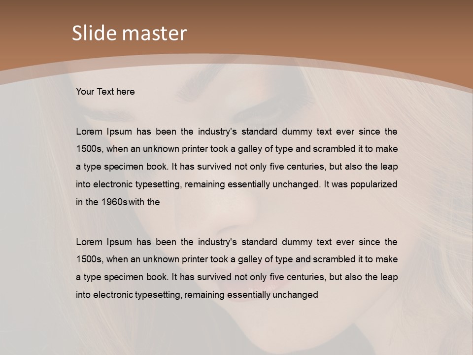 Female Attractive Hair PowerPoint Template