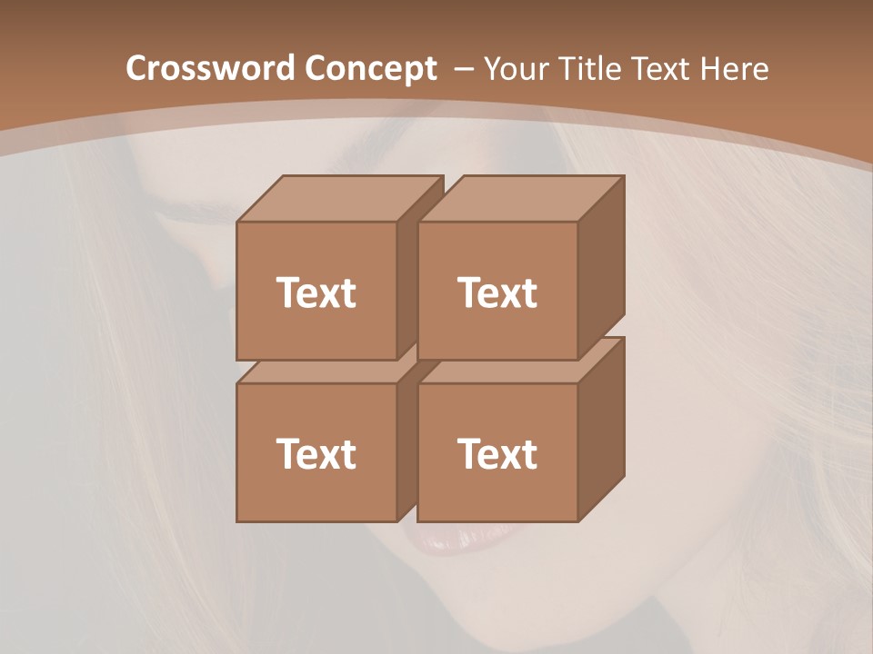 Female Attractive Hair PowerPoint Template