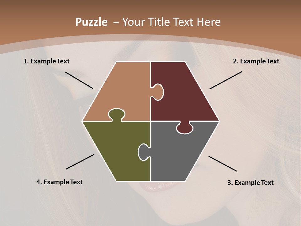 Female Attractive Hair PowerPoint Template