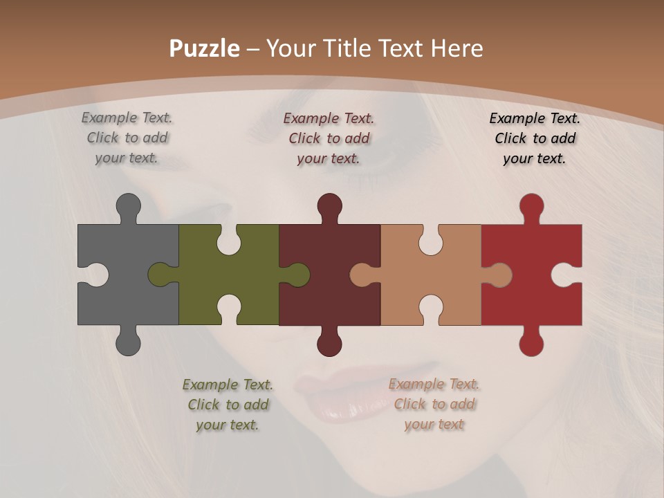 Female Attractive Hair PowerPoint Template