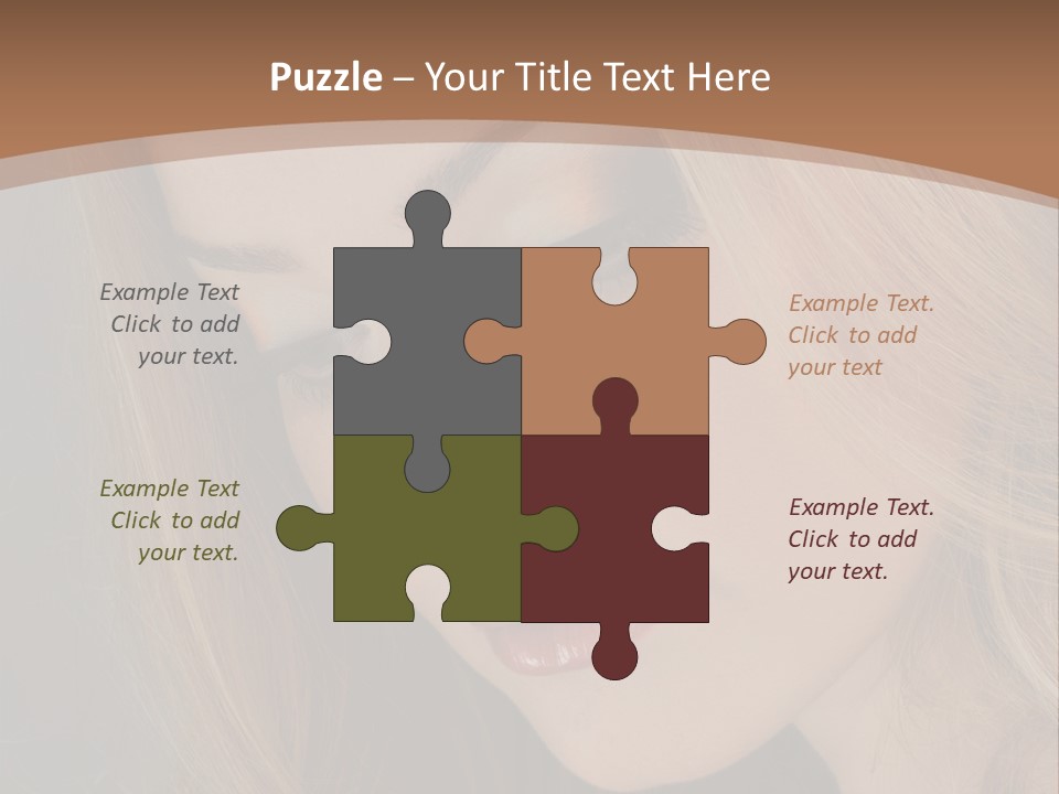 Female Attractive Hair PowerPoint Template