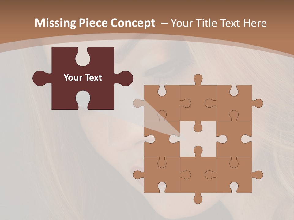 Female Attractive Hair PowerPoint Template