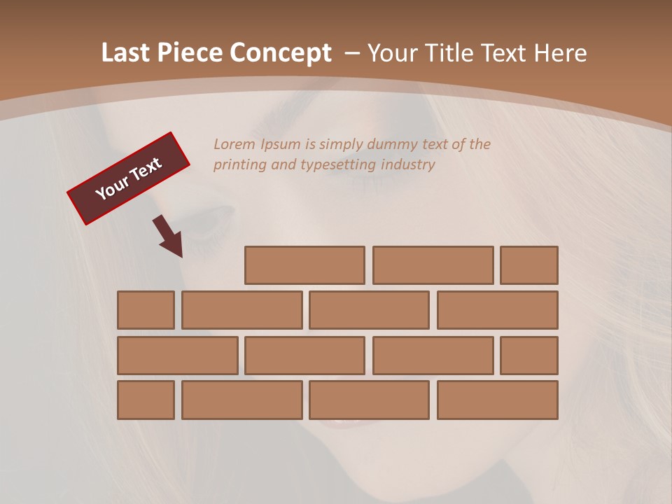 Female Attractive Hair PowerPoint Template