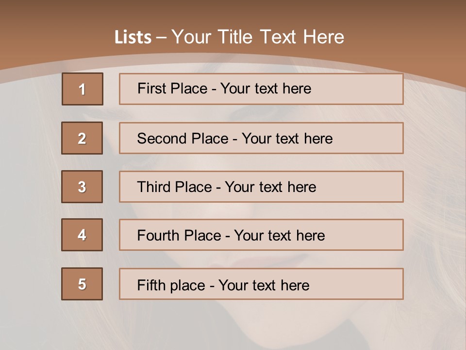 Female Attractive Hair PowerPoint Template