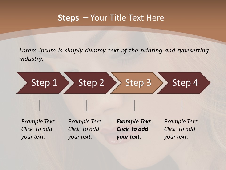 Female Attractive Hair PowerPoint Template