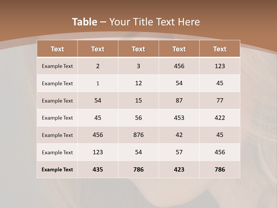 Female Attractive Hair PowerPoint Template