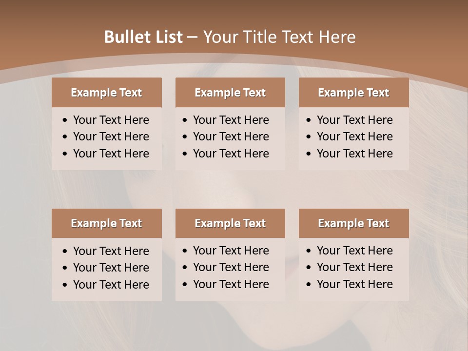 Female Attractive Hair PowerPoint Template