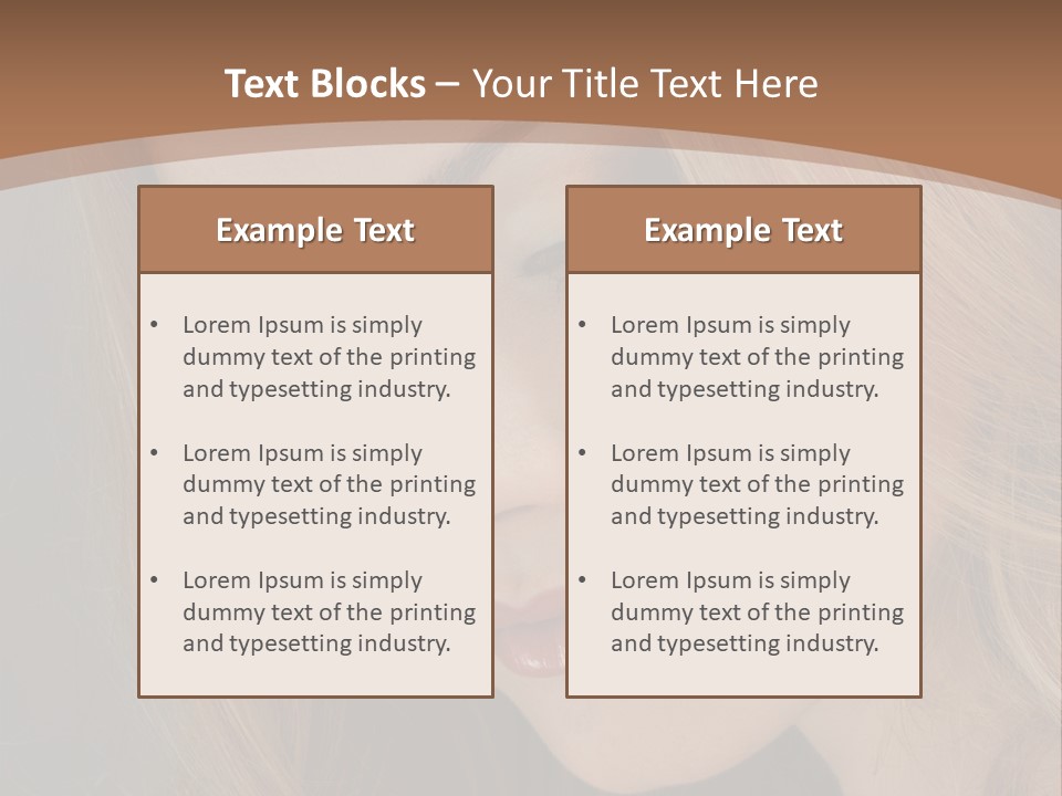 Female Attractive Hair PowerPoint Template