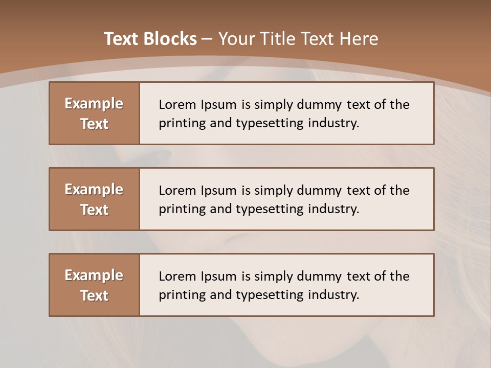 Female Attractive Hair PowerPoint Template