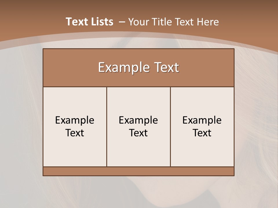 Female Attractive Hair PowerPoint Template