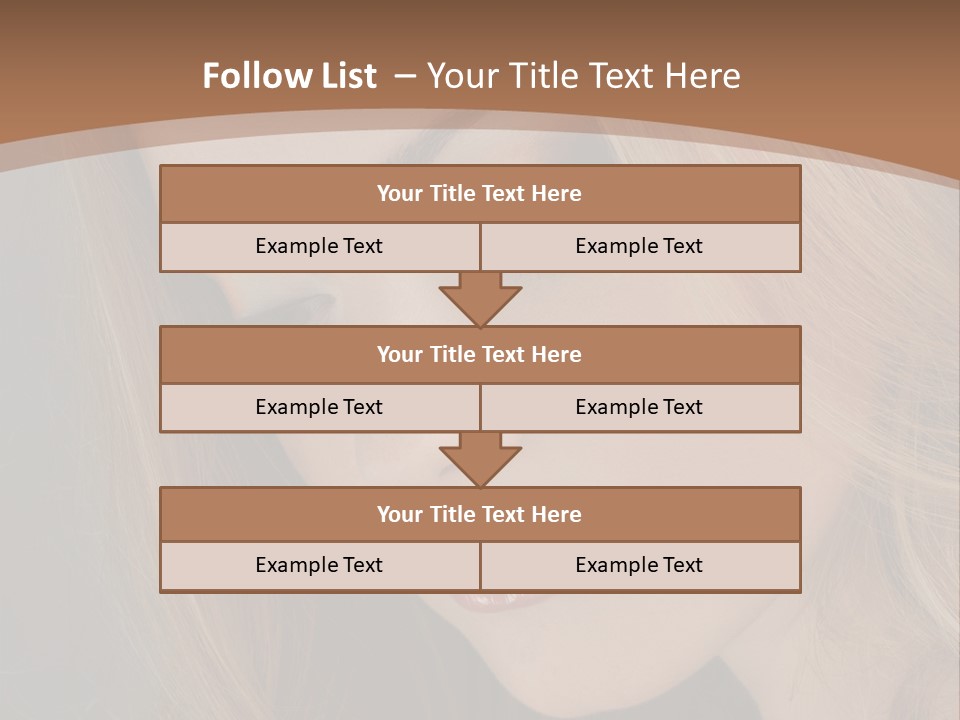 Female Attractive Hair PowerPoint Template