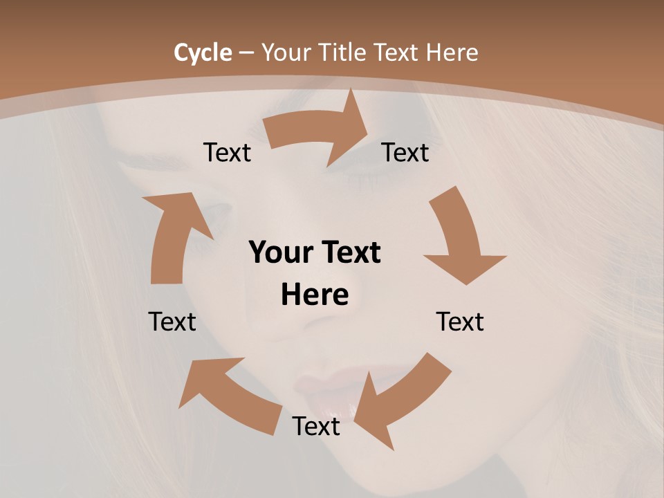 Female Attractive Hair PowerPoint Template
