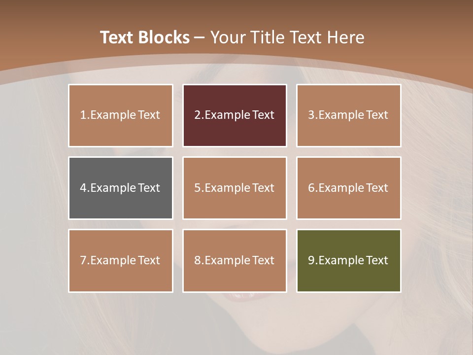 Female Attractive Hair PowerPoint Template