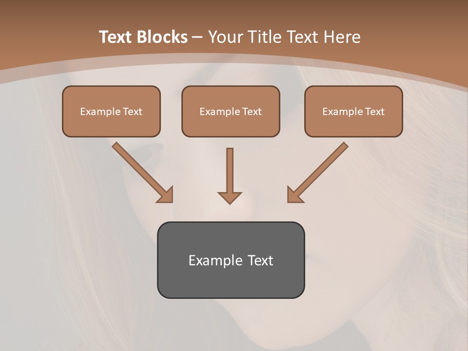 Female Attractive Hair PowerPoint Template