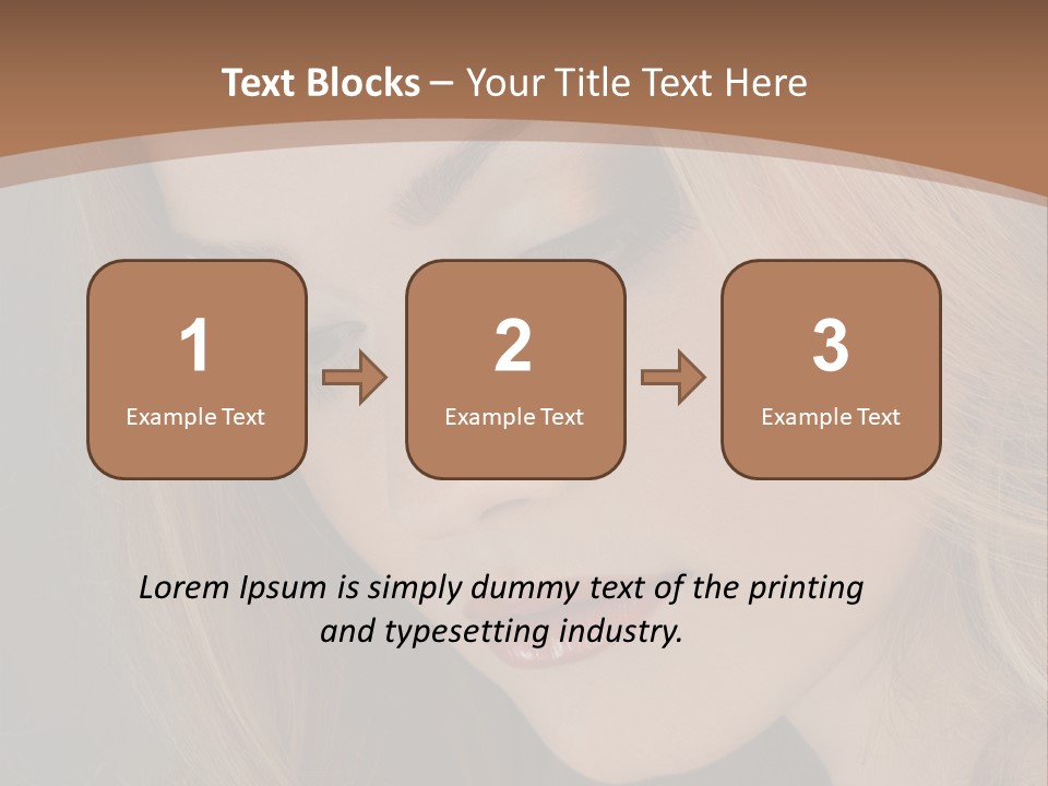 Female Attractive Hair PowerPoint Template