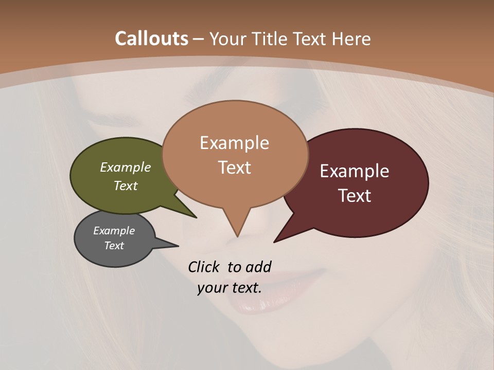 Female Attractive Hair PowerPoint Template