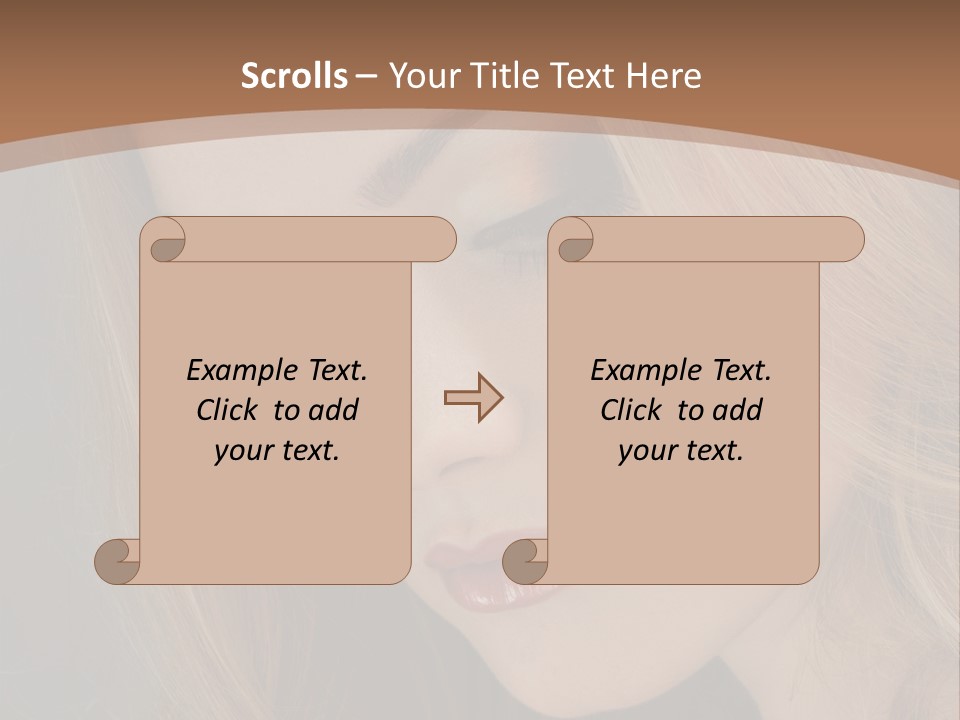 Female Attractive Hair PowerPoint Template