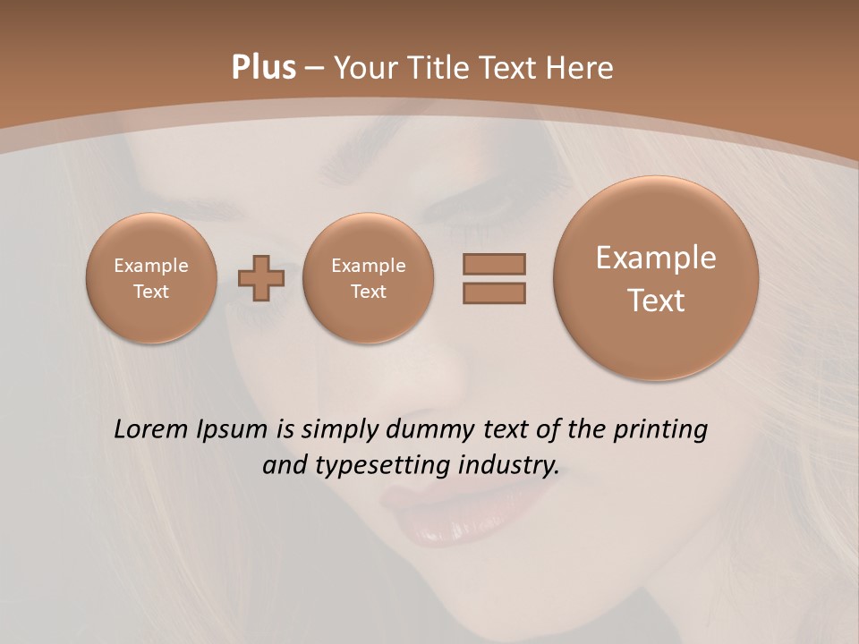 Female Attractive Hair PowerPoint Template