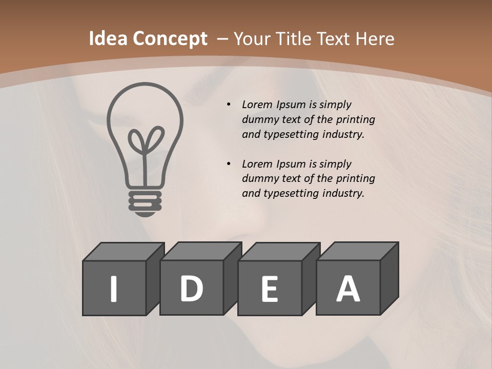 Female Attractive Hair PowerPoint Template