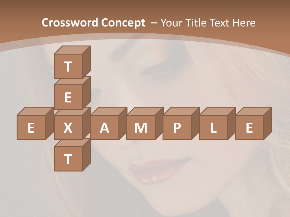 Female Attractive Hair PowerPoint Template