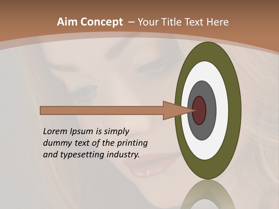 Female Attractive Hair PowerPoint Template