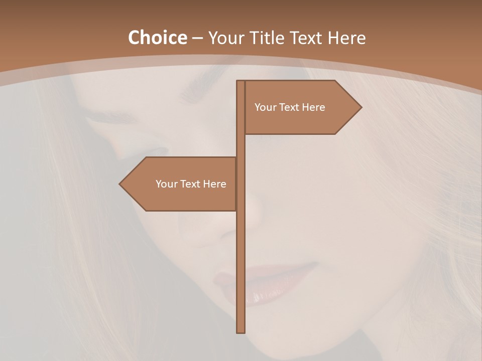 Female Attractive Hair PowerPoint Template