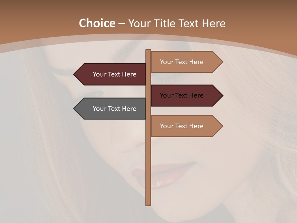 Female Attractive Hair PowerPoint Template