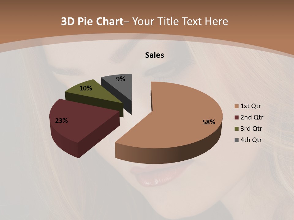 Female Attractive Hair PowerPoint Template