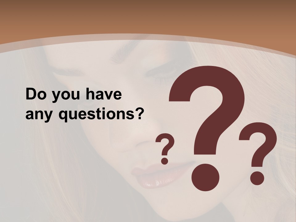 Female Attractive Hair PowerPoint Template