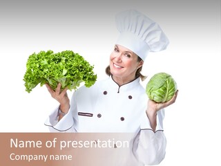 Culinary Mature Woman PowerPoint Template