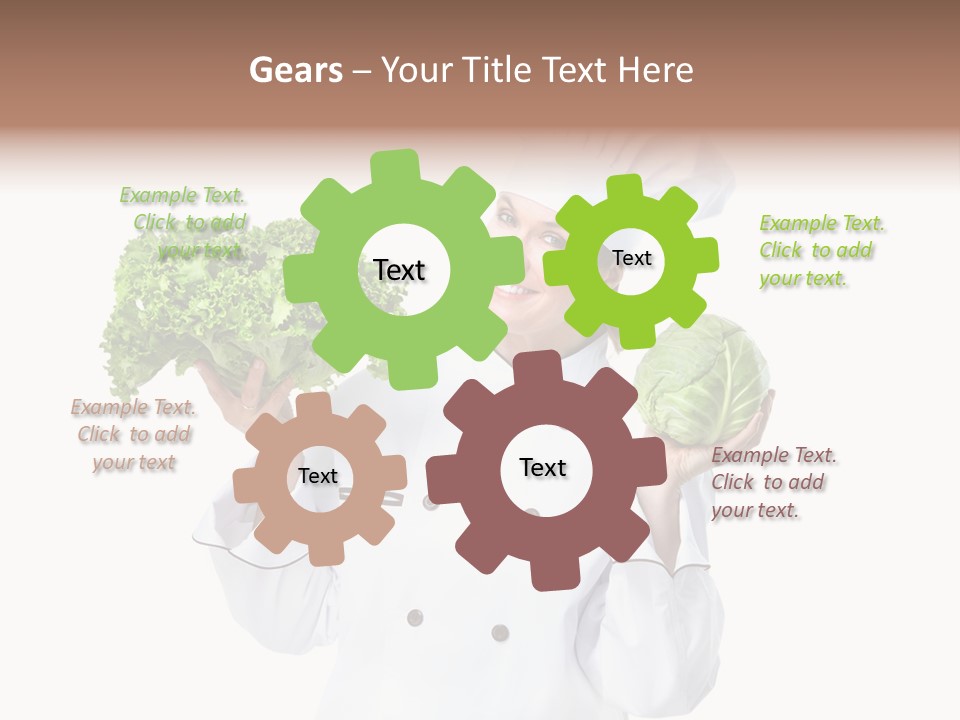 Culinary Mature Woman PowerPoint Template