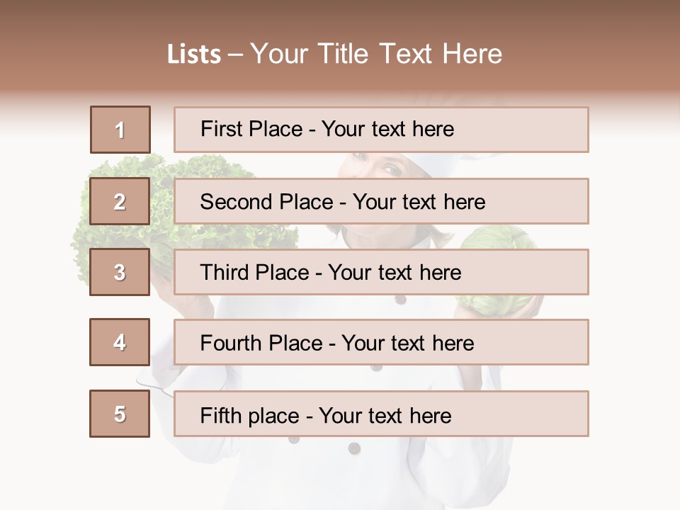 Culinary Mature Woman PowerPoint Template