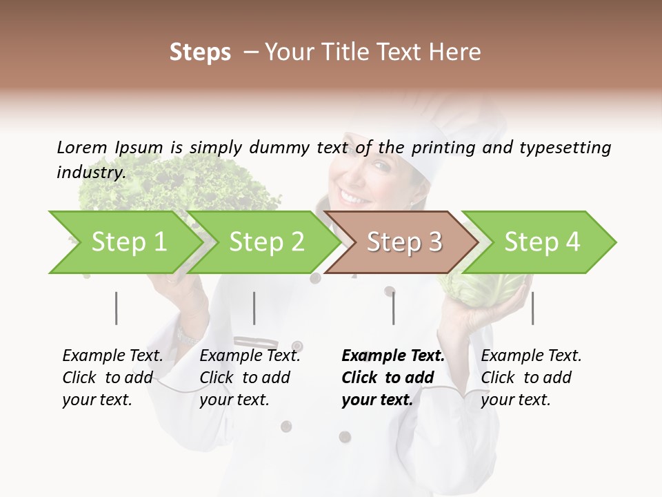 Culinary Mature Woman PowerPoint Template