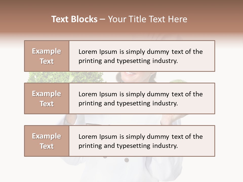Culinary Mature Woman PowerPoint Template