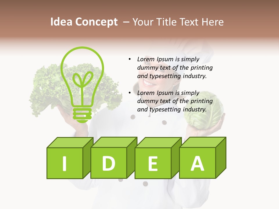 Culinary Mature Woman PowerPoint Template