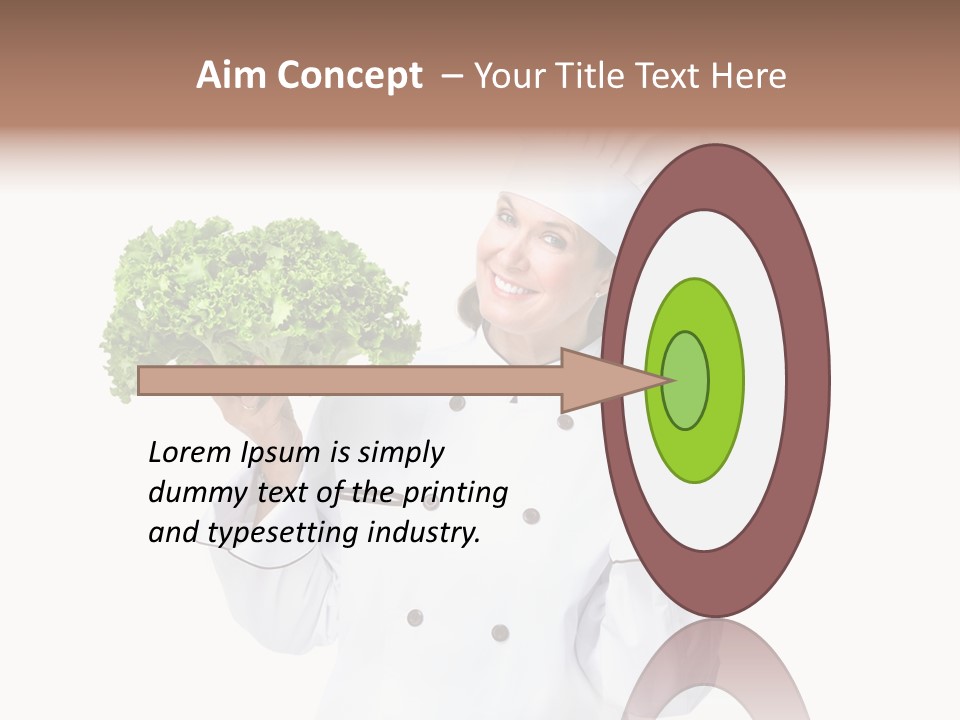 Culinary Mature Woman PowerPoint Template