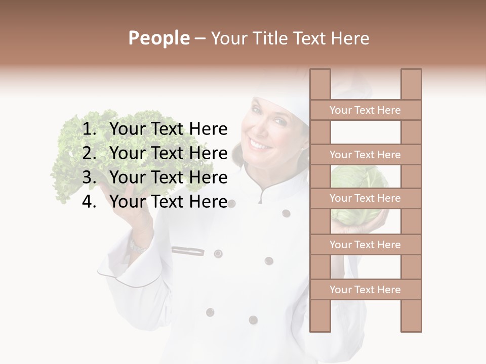 Culinary Mature Woman PowerPoint Template