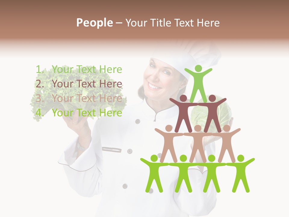 Culinary Mature Woman PowerPoint Template