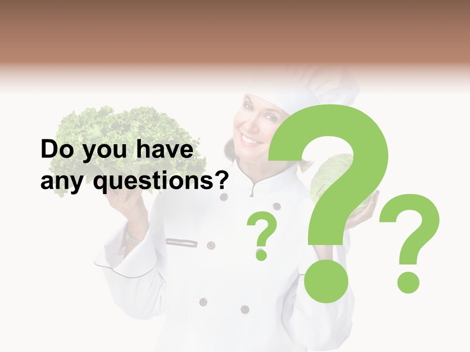 Culinary Mature Woman PowerPoint Template